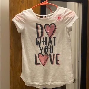 Girls size 8 Justice Sequin T Shirt